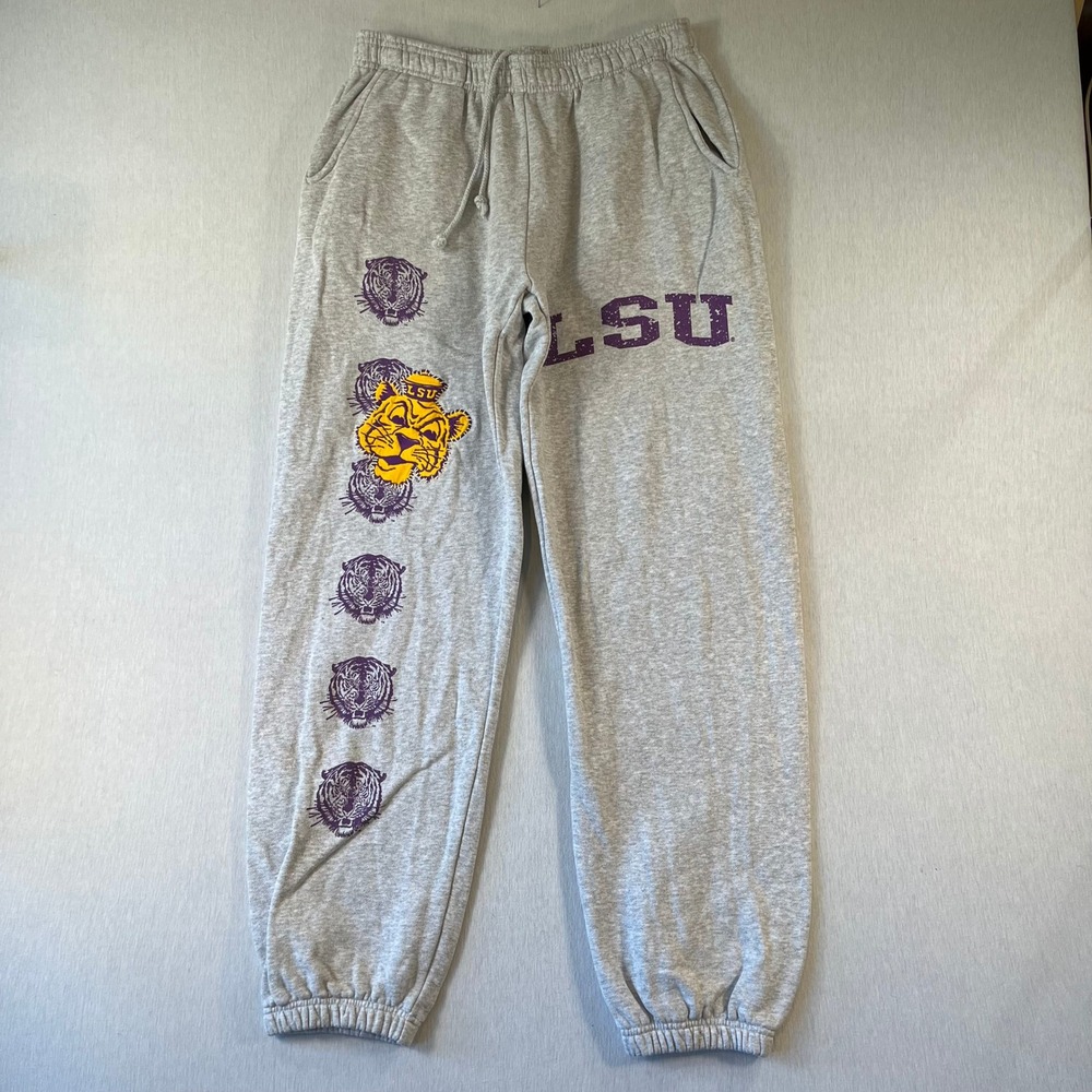 Mitchell & Ness x Travis Scott LSU Tigers Sweatpants Mens L Catctus Jack Gray